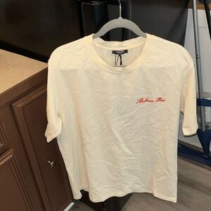 BALMAIN LOGO EMBROIDERED T-SHIRT
